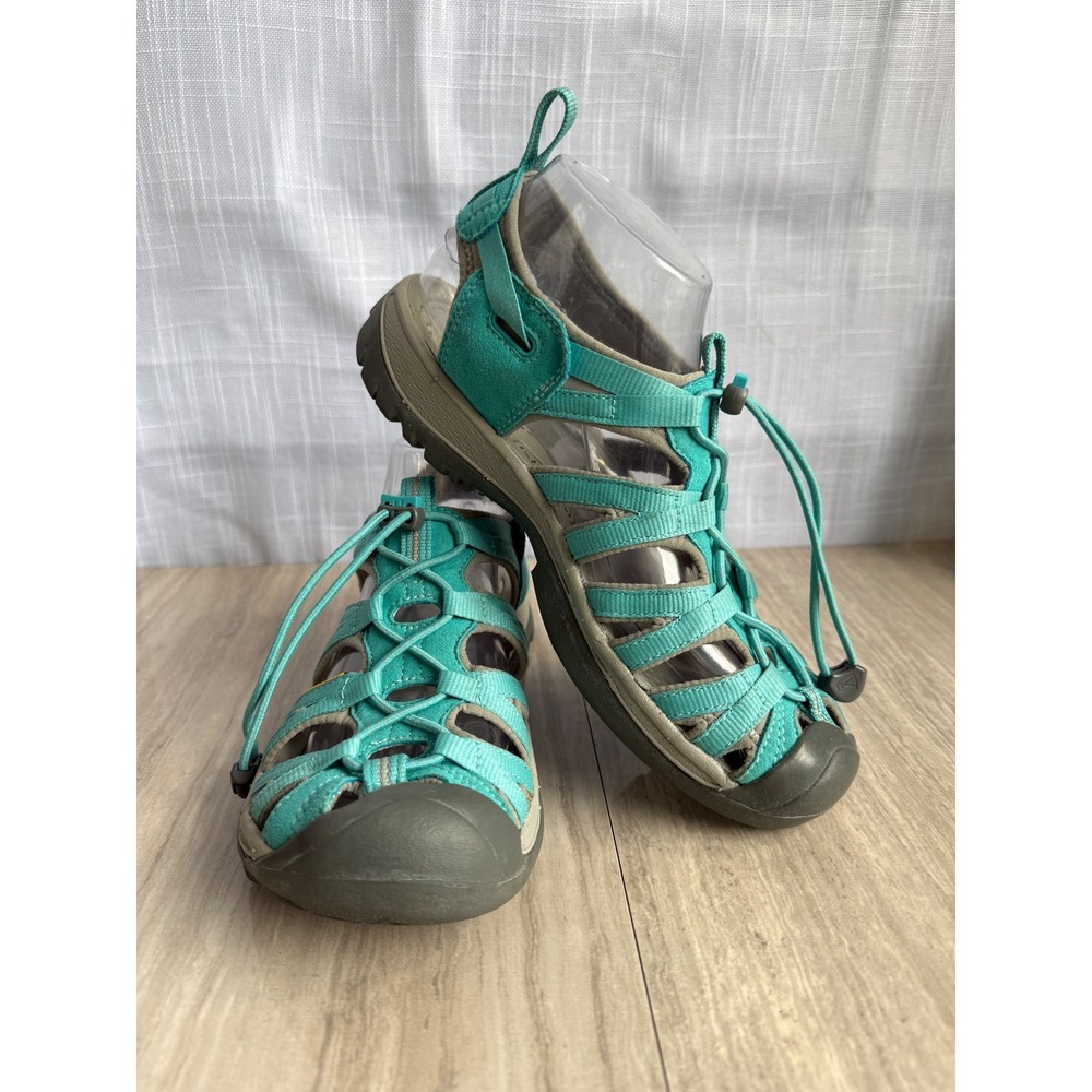 KEEN Hiking Sandals Whisper Teal Blue Waterproof Sport Gorpcore Women 8.5
